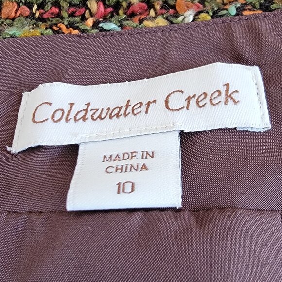 Coldwater Creek Multicolor Bouclé A-Line Skirt - 10 - Picture 4 of 5